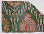 Textile Fragment, Silk, metal wrapped thread; lampas (kemha)