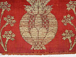 Panel, Silk, metal wrapped thread; cut and voided velvet, brocaded