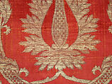 Panel, Silk, metal wrapped thread; cut and voided velvet, brocaded
