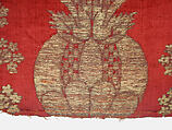 Panel, Silk, metal wrapped thread; cut and voided velvet, brocaded