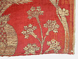 Panel, Silk, metal wrapped thread; cut and voided velvet, brocaded