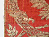 Panel, Silk, metal wrapped thread; cut and voided velvet, brocaded