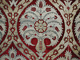 Textile Fragment, Silk, cotton, metal wrapped thread; cut and voided velvet, brocaded