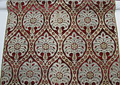 Textile Fragment, Silk, cotton, metal wrapped thread; cut and voided velvet, brocaded