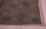 Textile Fragment, Silk, metal wrapped thread; brocaded