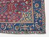 Vase Carpet, Cotton (warp), silk (weft), wool (weft and pile); asymmetrically knotted pile