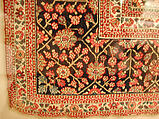 Pashmina Carpet with Gateway-and-Millefleur Pattern, Cotton (warp and weft), pashmina wool (pile); asymmetrically knotted pile