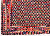"Senneh" Prayer Rug, Cotton (warp), wool (weft); tapestry-woven