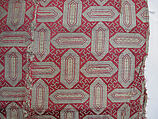 Textile with Cartouche Design, Silk, metal wrapped thread; lampas (kemha)