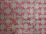 Textile with Cartouche Design, Silk, metal wrapped thread; lampas (kemha)