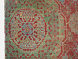 Carpet Fragment, Wool (warp, weft, and pile); asymmetrically knotted pile