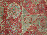 Carpet Fragment, Wool (warp, weft, and pile); asymmetrically knotted pile