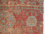 Carpet Fragment, Wool (warp, weft, and pile); asymmetrically knotted pile