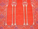 Prayer Rug with Triple Arch Design, Wool (warp, weft, and pile); symmetrically knotted pile