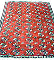Salor Main Carpet, Wool (warp, weft, and pile), silk; asymmetrically knotted pile