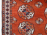 Salor Main Carpet, Wool (warp, weft, and pile), silk; asymmetrically knotted pile