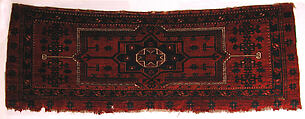 Storage Bag Fragment, Wool (warp, weft and pile), cotton (pile); asymmetrically knotted pile