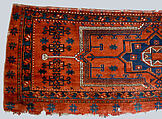Storage Bag Fragment, Wool (warp, weft and pile), cotton (pile); asymmetrically knotted pile