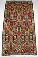 Carpet, Cotton (warp), wool (weft); symmetrically woven pile