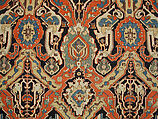 Carpet, Cotton (warp), wool (weft); symmetrically woven pile