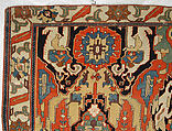 Carpet, Cotton (warp), wool (weft); symmetrically woven pile