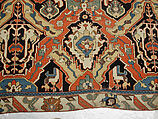 Carpet, Cotton (warp), wool (weft); symmetrically woven pile