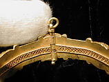 Bracelet, Gold, with granulated bosses and niello designs