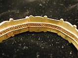 Bracelet, Gold, with granulated bosses and niello designs