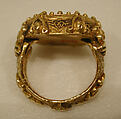 Ring, Gold; cast, engraved, granulation