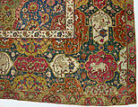 The Seley Carpet, Silk (warp), cotton (weft), wool (weft and pile); asymmetrically knotted pile 