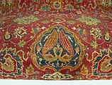 The Seley Carpet, Silk (warp), cotton (weft), wool (weft and pile); asymmetrically knotted pile 