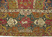 The Seley Carpet, Silk (warp), cotton (weft), wool (weft and pile); asymmetrically knotted pile 