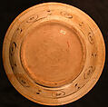 Dish, Stonepaste; painted in blue under transparent glaze