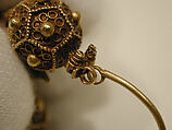 Earrings, Gold; filigree and granulation