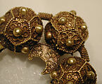 Earrings, Gold; filigree and granulation