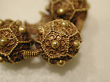 Earrings, Gold; filigree and granulation