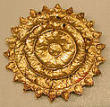 Roundel, Gold; filigree, granulation
