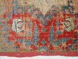 Textile Fragment, Velvet, silk, and metal wrapped yarns
