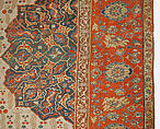 Ushak Medallion Carpet on White Ground, Wool (warp, weft and pile); symmetrically knotted pile