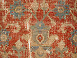 Carpet with Chintimani Border and Lotus Design, Animal hair (warp and weft), wool (pile); asymmetrically knotted pile