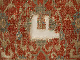 Carpet with Chintimani Border and Lotus Design, Animal hair (warp and weft), wool (pile); asymmetrically knotted pile
