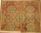 Textile Fragment, Silk and metal wrapped yarns; cut voided velvet