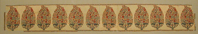 Panel from a Shawl, Pashmina wool; double interlocking twill tapestry weave