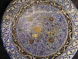Dish, Stonepaste; underglaze painted