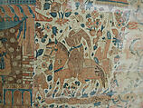 Kalamkari Hanging with Figures in an Architectural Setting, Cotton; plain weave, mordant-painted and dyed, resist-dyed