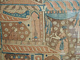 Kalamkari Hanging with Figures in an Architectural Setting, Cotton; plain weave, mordant-painted and dyed, resist-dyed