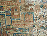 Kalamkari Hanging with Figures in an Architectural Setting, Cotton; plain weave, mordant-painted and dyed, resist-dyed