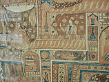 Kalamkari Hanging with Figures in an Architectural Setting, Cotton; plain weave, mordant-painted and dyed, resist-dyed