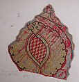 Textile Fragment, Silk, metal thread