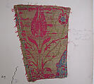Textile Fragment, Silk, metal thread